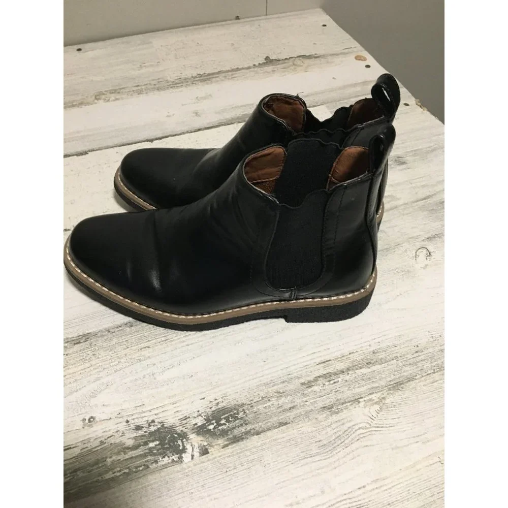 Deerstags Zane girls black pull on ankle boots with memory foam size 13M